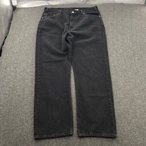 Vintage Levis 505 Jeans Mens 38x29 Black Faded Grunge Straight Leg Y2K Skater